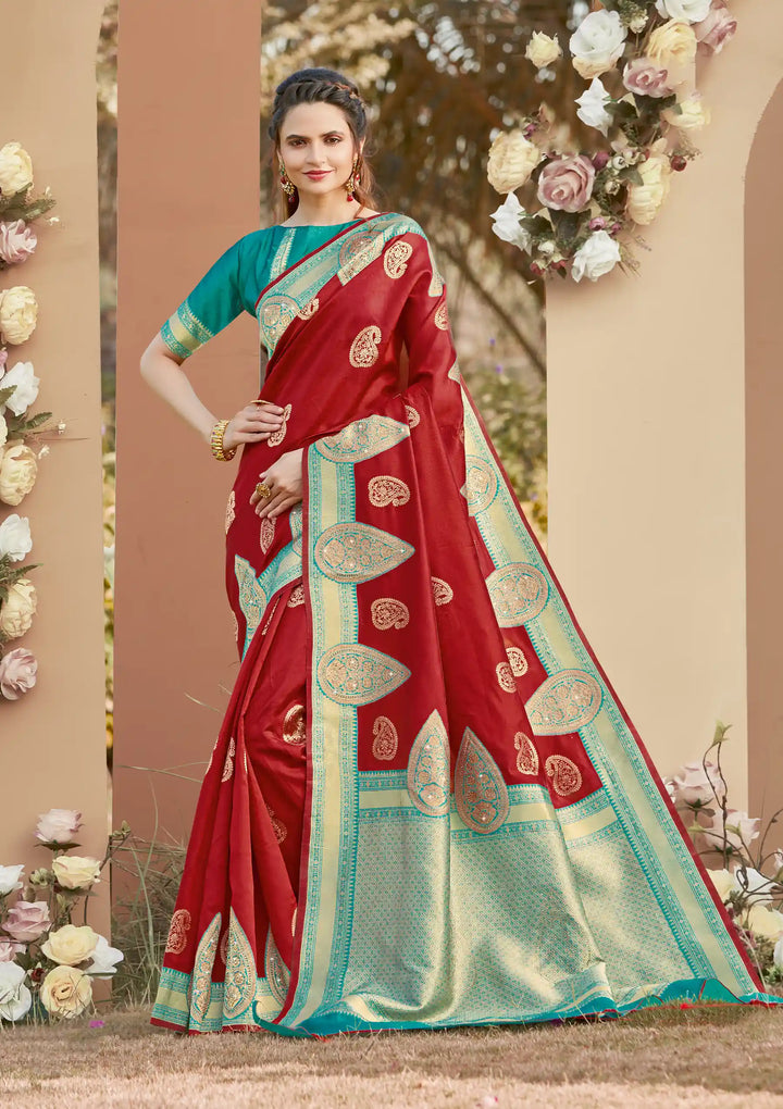 Silk Saree with Woven Pallu Border | Elegant Design for Special Events