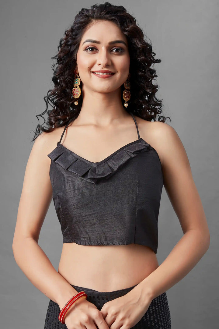 Georgette Saree with Banglori Silk Blouse | Sequined Embroidery Work  Traditional Wedding Party Wear