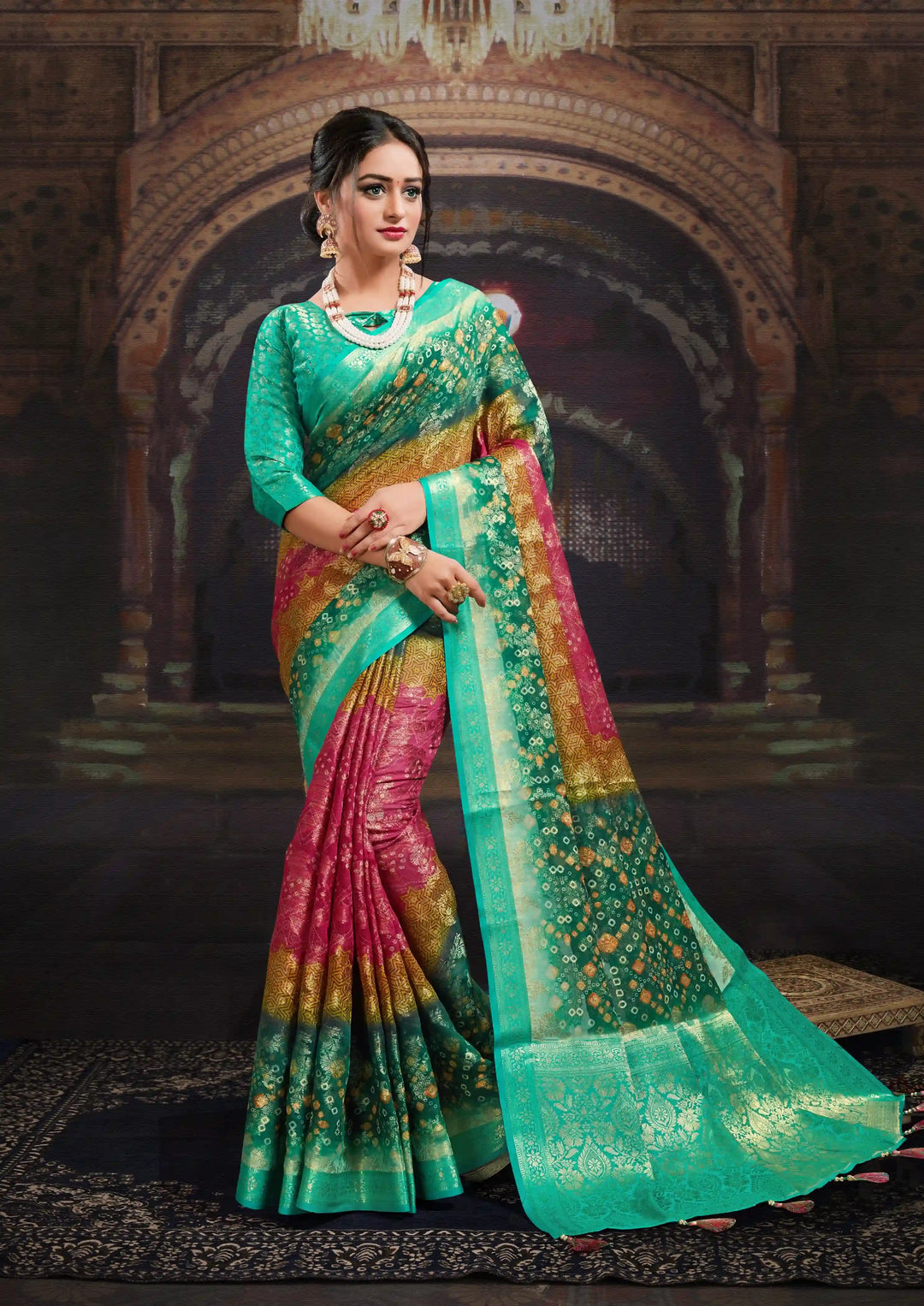 Designer Multicolor Chanderi Saree | Traditional & Festive Elegance