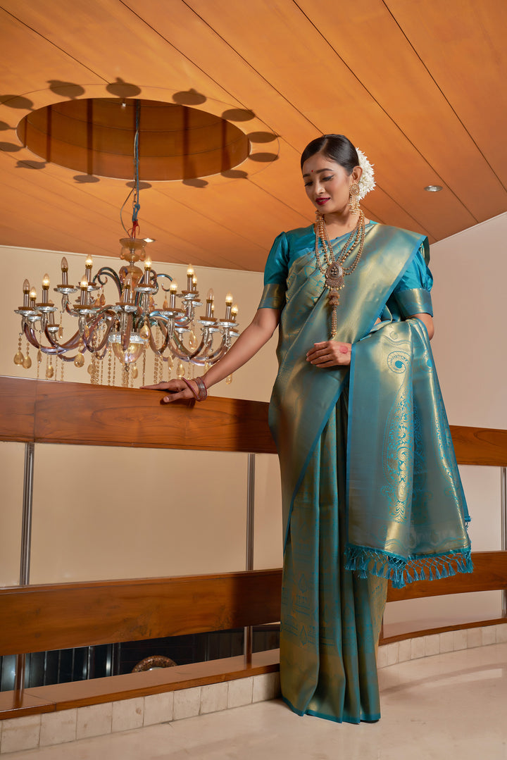 Exquisite Raw Silk Saree with | A Captivating Traditional Ensemble