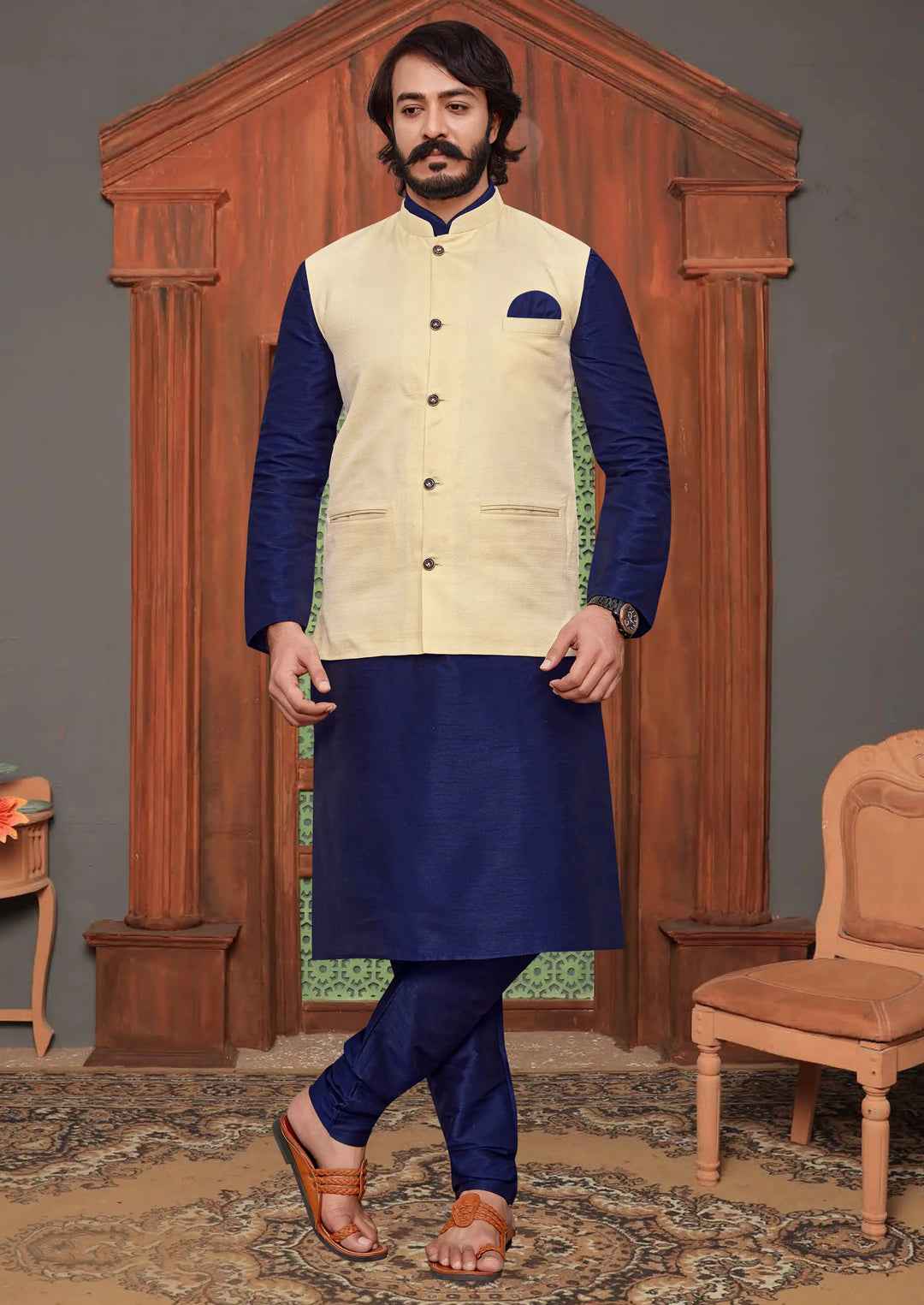Kurta Pajama Koti for Men | Designer Ethnic Jacket Stylish Outfit