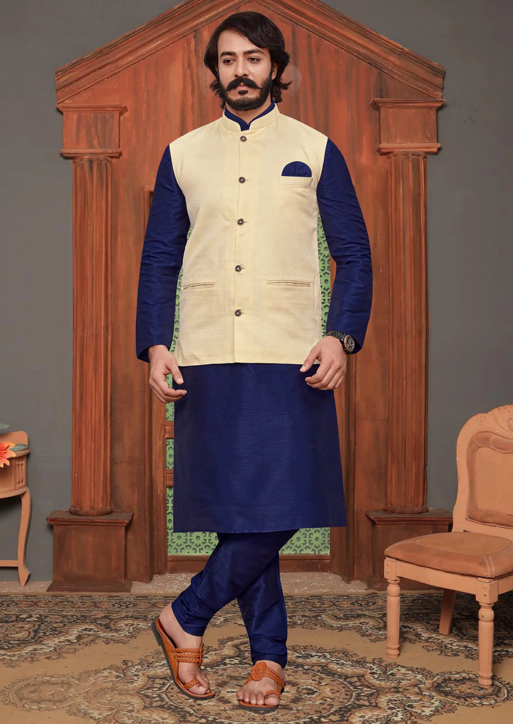 Kurta Pajama Koti for Men | Designer Ethnic Jacket Stylish Outfit