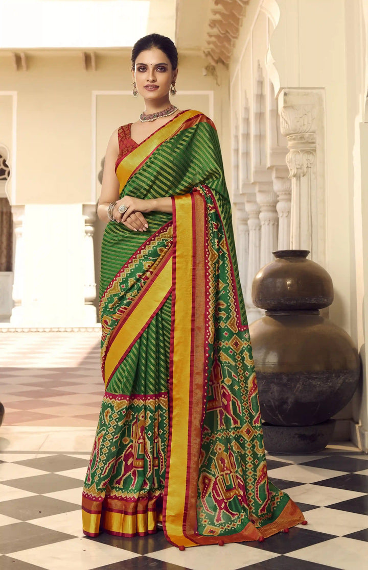 Designer Brasso Saree with Art-Silk Blouse | Festive & Traditional Elegance