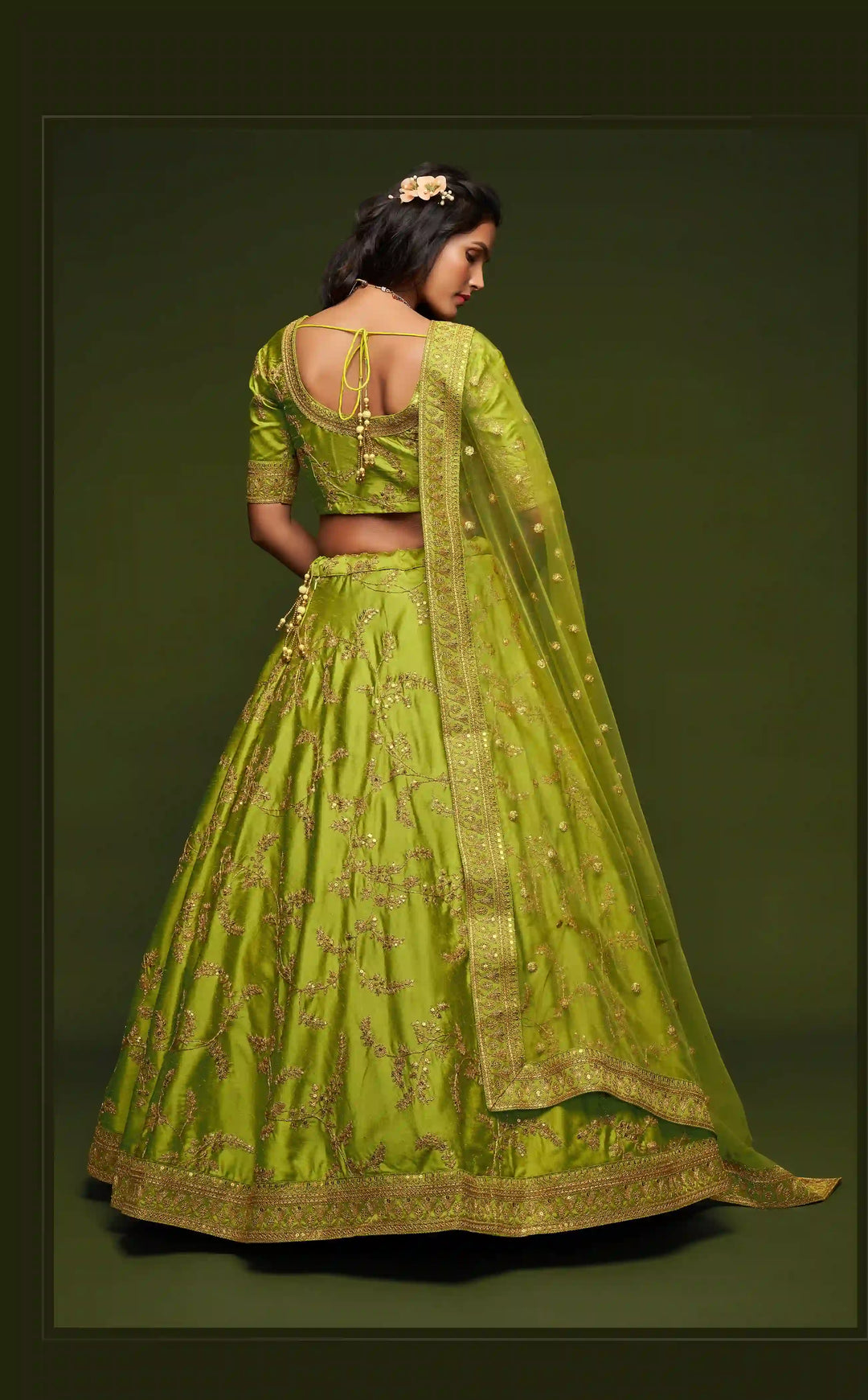 Elegant Art Silk Lehenga Choli | Soft Net Dupatta with Embroidery Work
