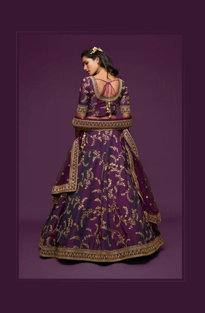 Elegant Art Silk Lehenga Choli | Soft Net Dupatta with Embroidery Work