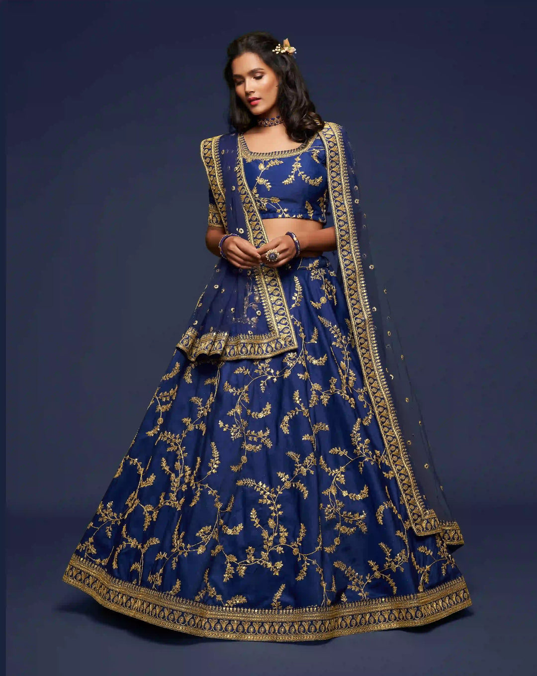 Elegant Art Silk Lehenga Choli | Soft Net Dupatta with Embroidery Work