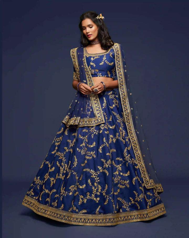 Elegant Art Silk Lehenga Choli | Soft Net Dupatta with Embroidery Work