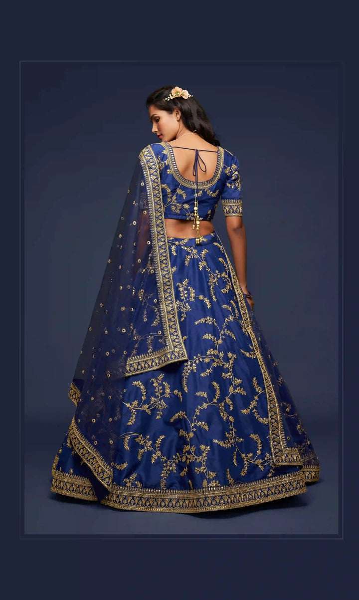 Elegant Art Silk Lehenga Choli | Soft Net Dupatta with Embroidery Work