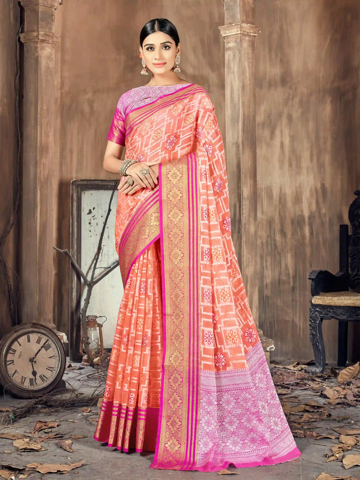 Classic Silk-Cotton Designer Saree | Traditional Weaving Party & Wedding Wear