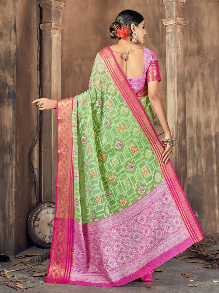 Classic Silk-Cotton Designer Saree | Traditional Weaving Party & Wedding Wear