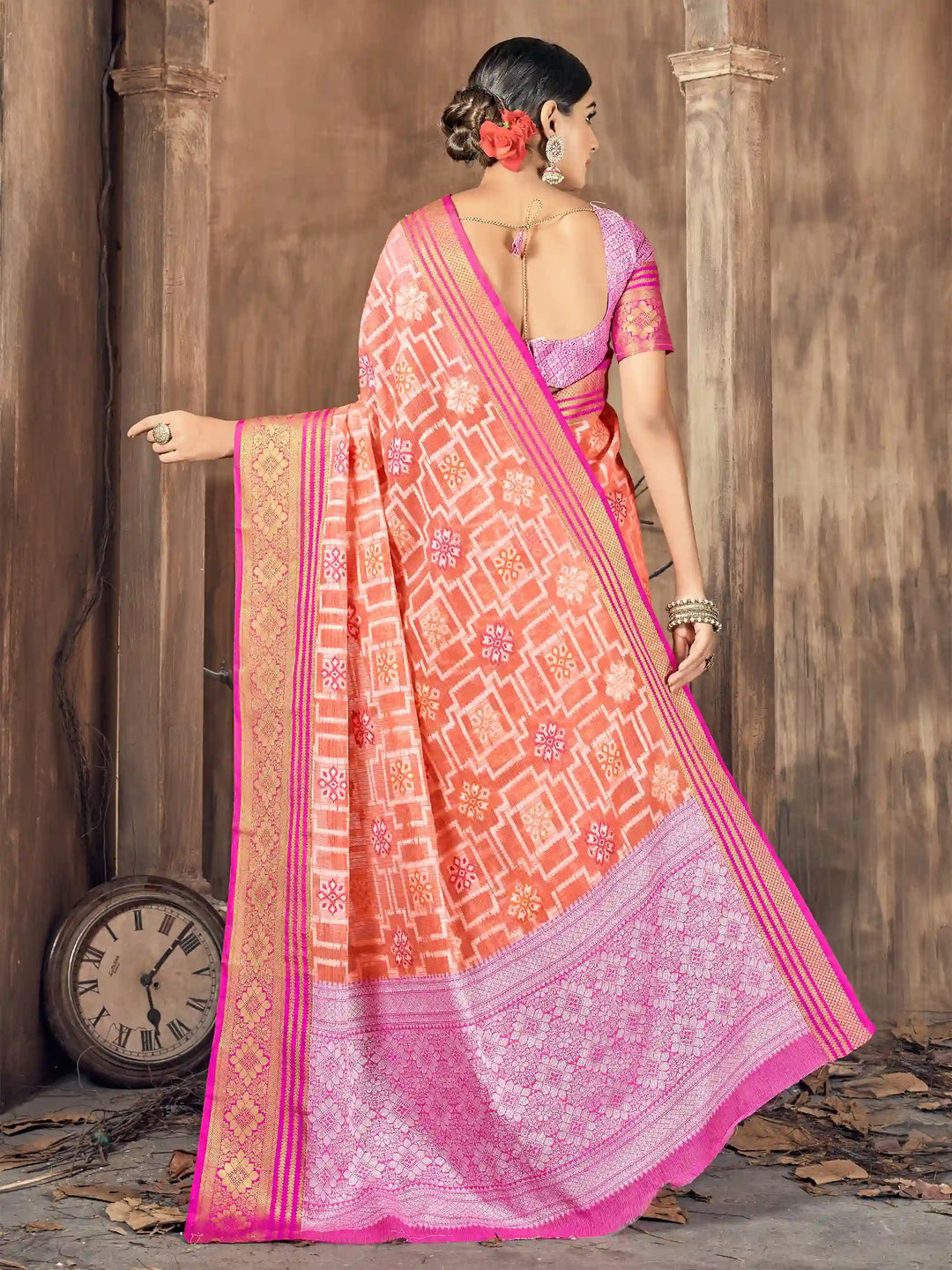 Classic Silk-Cotton Designer Saree | Traditional Weaving Party & Wedding Wear