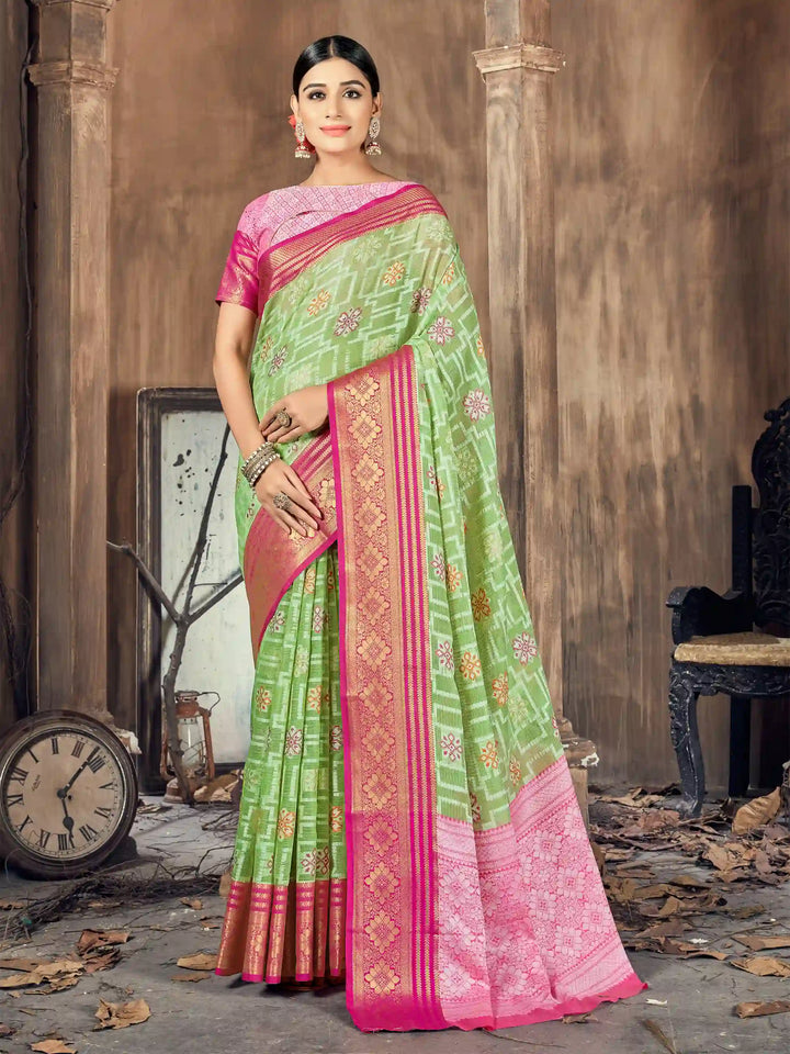 Classic Silk-Cotton Designer Saree | Traditional Weaving Party & Wedding Wear