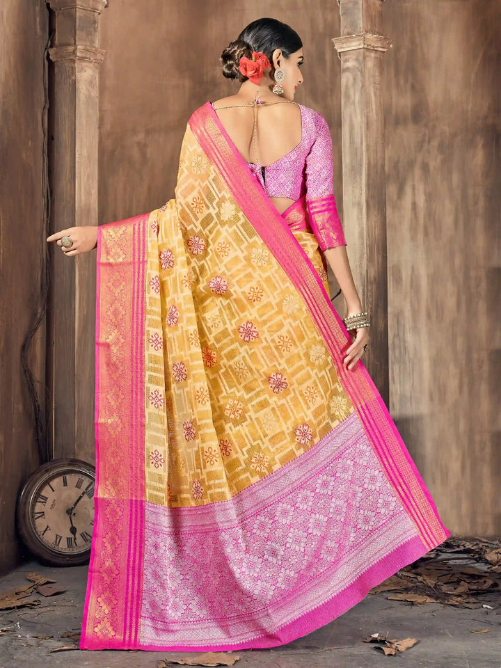 Classic Silk-Cotton Designer Saree | Traditional Weaving Party & Wedding Wear