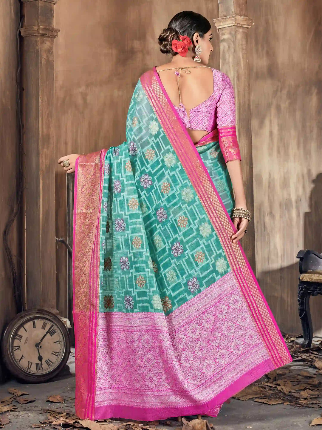 Classic Silk-Cotton Designer Saree | Traditional Weaving Party & Wedding Wear