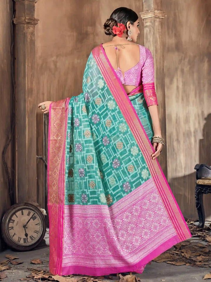 Classic Silk-Cotton Designer Saree | Traditional Weaving Party & Wedding Wear