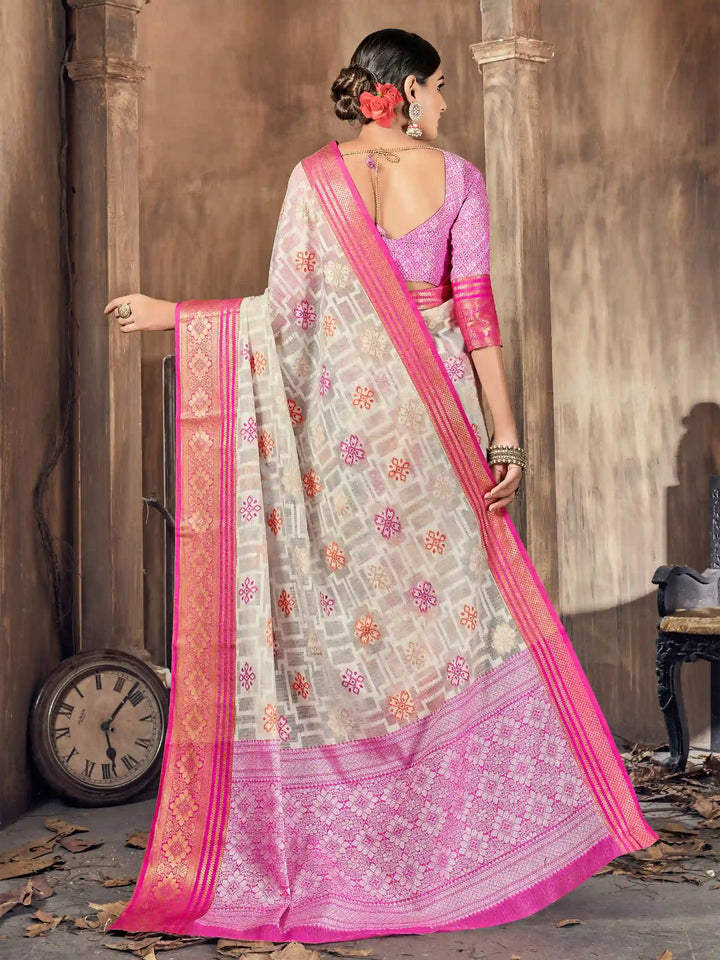 Classic Silk-Cotton Designer Saree | Traditional Weaving Party & Wedding Wear