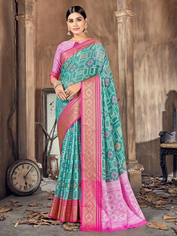 Classic Silk-Cotton Designer Saree | Traditional Weaving Party & Wedding Wear