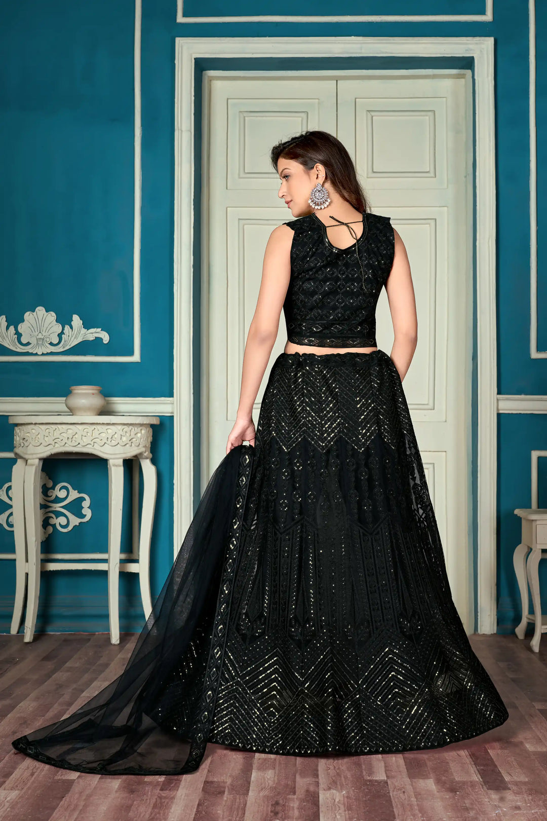 Designer Heavy Embroidery Net Lehenga | Bridal Party Wear for Special Events