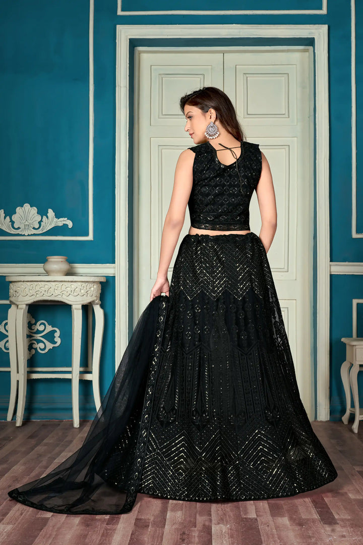 Designer Heavy Embroidery Net Lehenga | Bridal Party Wear for Special Events