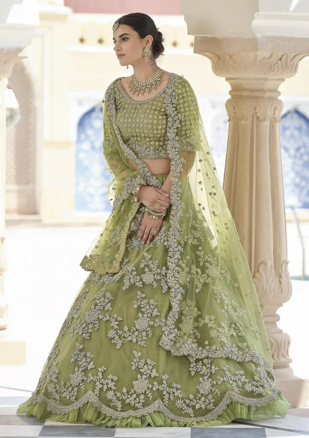 Elegant Dori Work Soft-Net Lehenga | Perfect for Weddings and Special Events