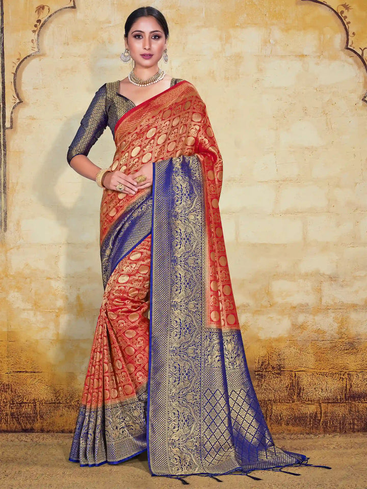 Art-Silk Designer Saree | Perfect for Weddings & Parties with Elegant Weaving Work