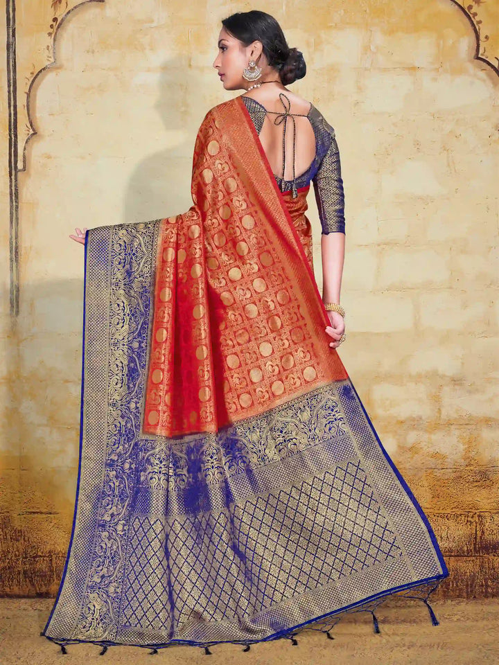 Art-Silk Designer Saree | Perfect for Weddings & Parties with Elegant Weaving Work