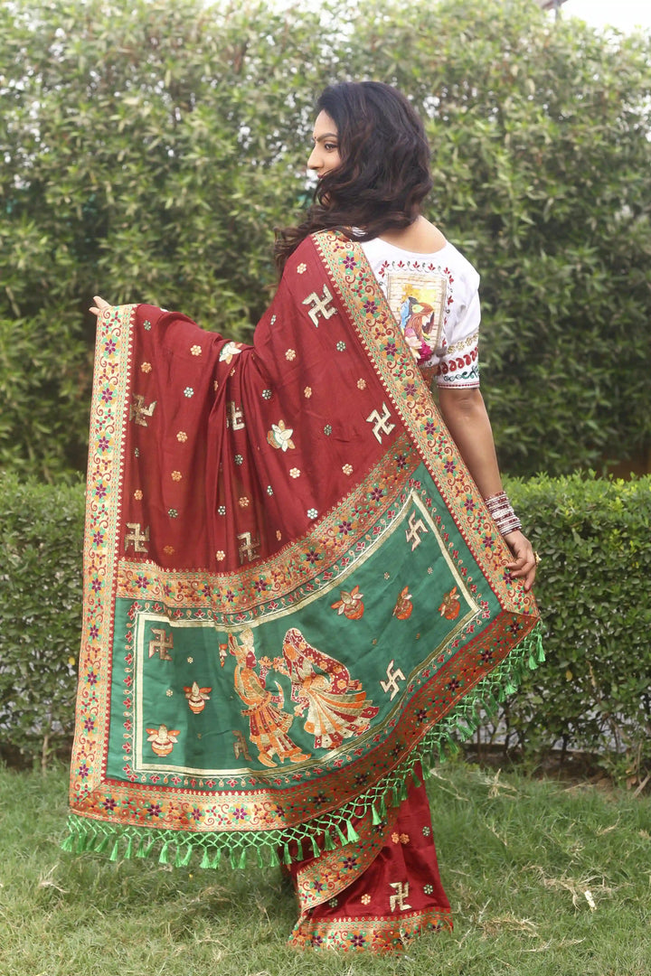 Vichitra Silk Saree | Perfect for Wedding, Party, Pooja & Ceremonial Occasions