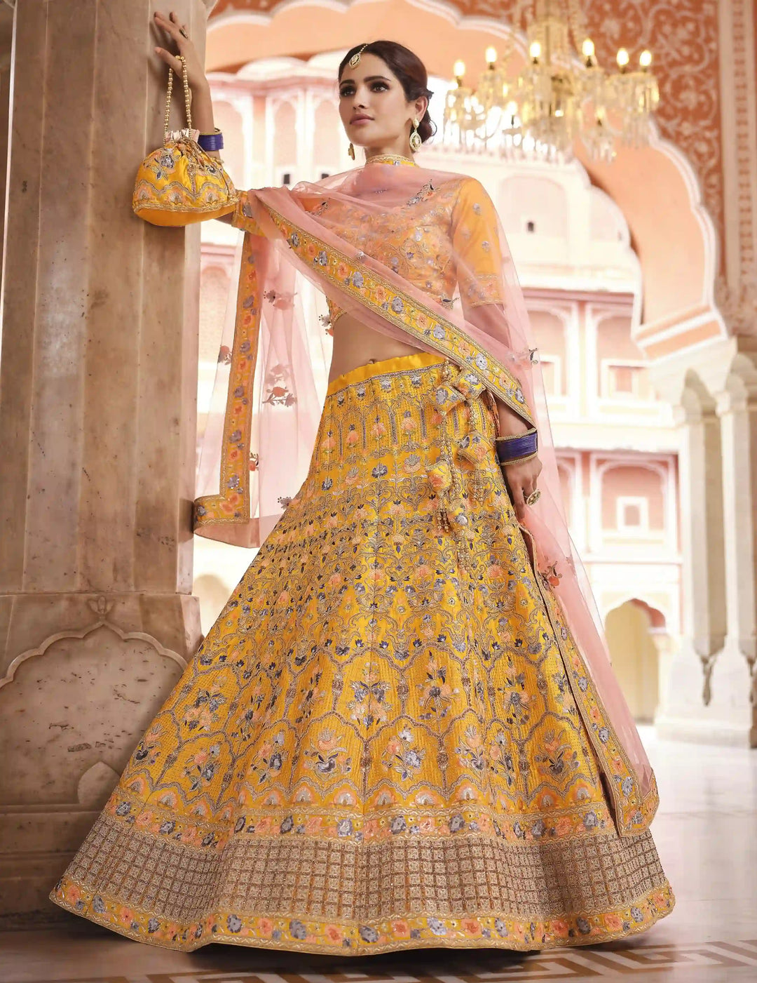 Crepe Lehenga with Dori & Sequins Embroidery | Wedding & Bridal Wear