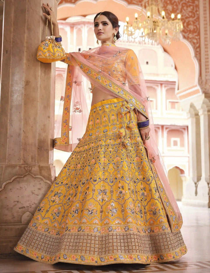 Crepe Lehenga with Dori & Sequins Embroidery | Wedding & Bridal Wear