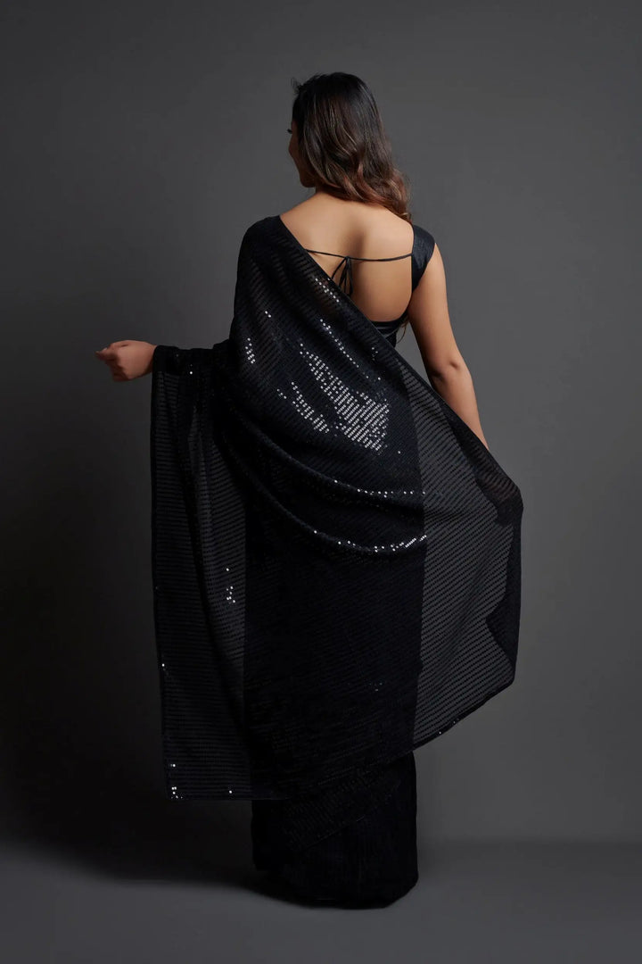 Designer Georgette Saree | Banglori Silk Blouse for Wedding Wear