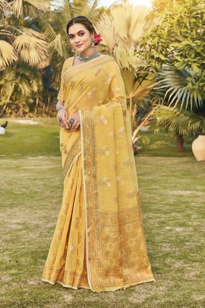 Exquisite Cotton Saree with | Unmatched Beauty for Grand Occasions