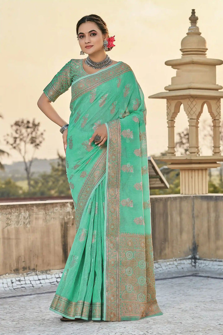 Exquisite Cotton Saree with | Unmatched Beauty for Grand Occasions