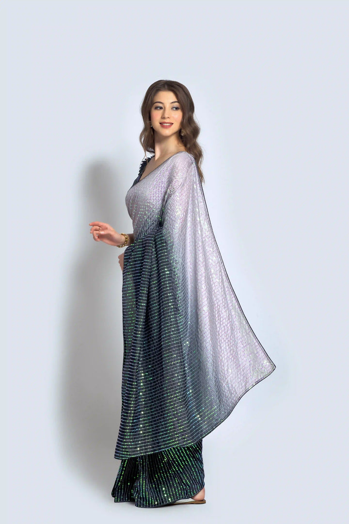 Stunning Georgette Saree with | Unmatched Beauty for Grand Occasions