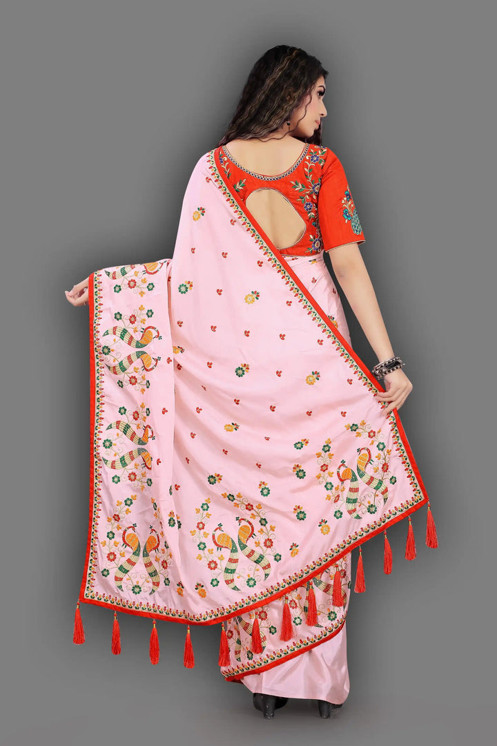 Radiant Crepe Silk Saree with | A Captivating Traditional Ensemble