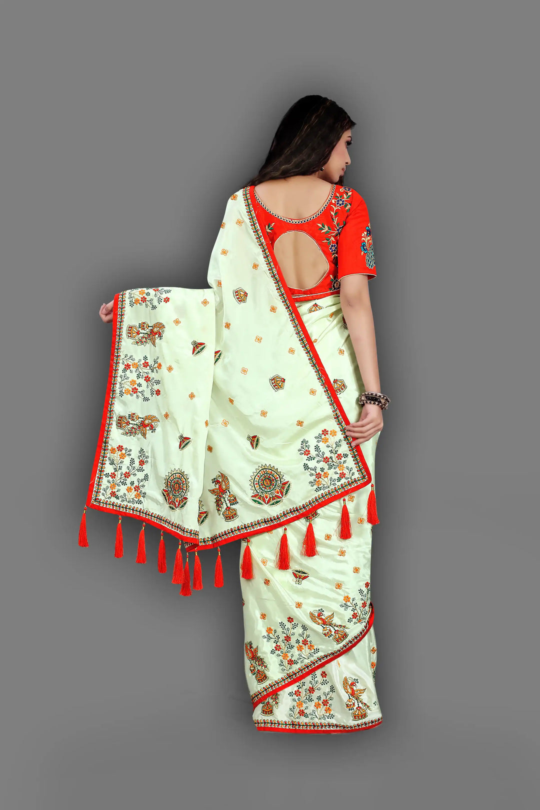 Radiant Crepe Silk Saree with | A Captivating Traditional Ensemble