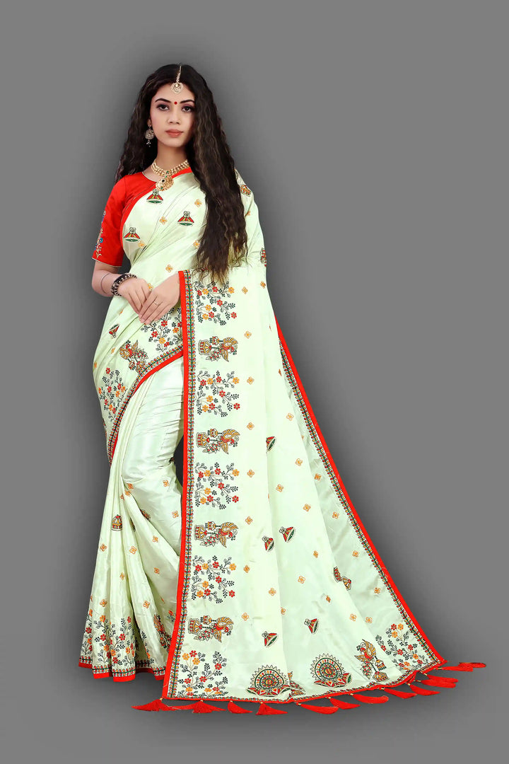 Radiant Crepe Silk Saree with | A Captivating Traditional Ensemble