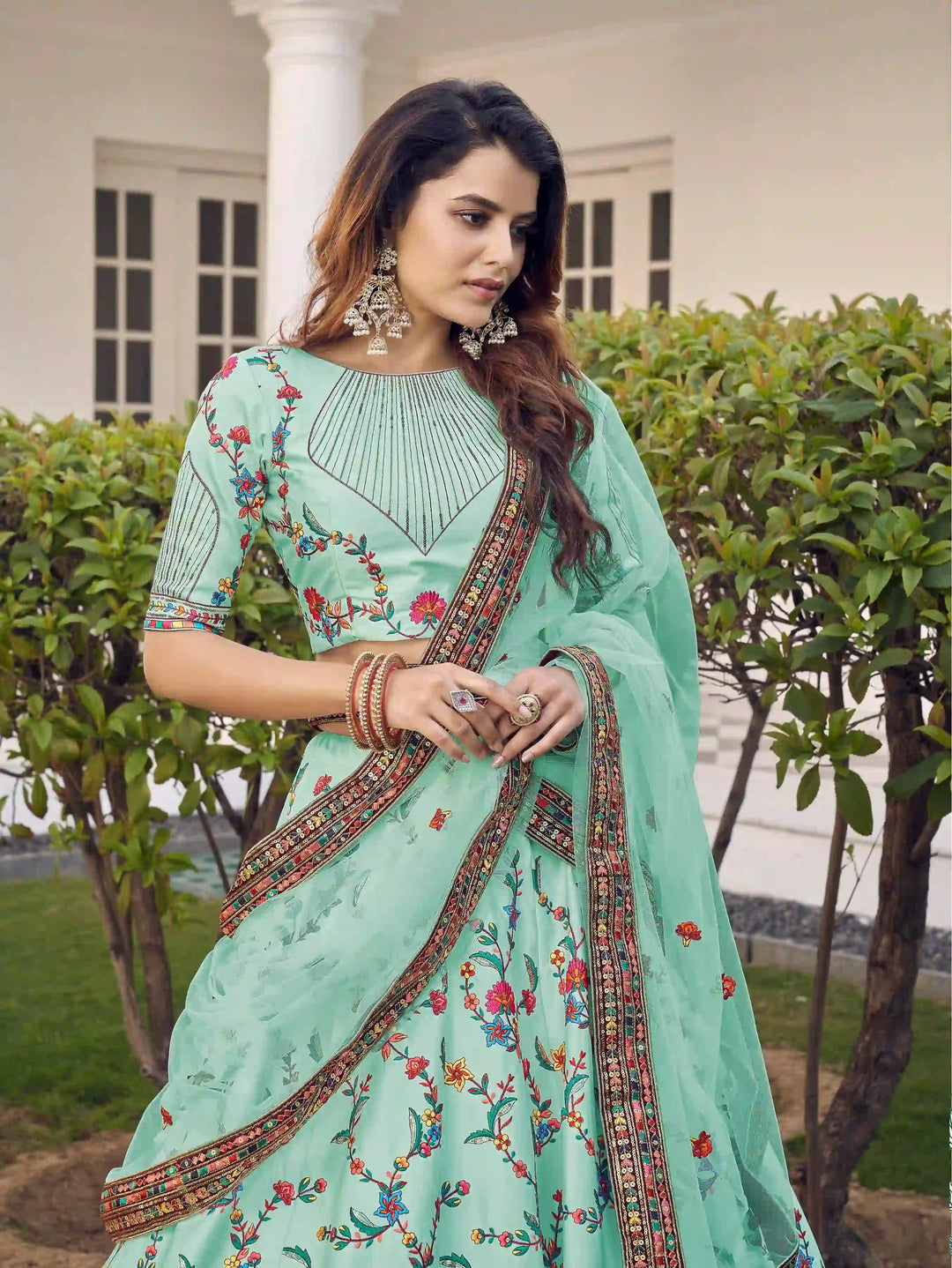 Gorgeous Silk Lehenga with Dupatta | A Captivating Traditional Ensemble