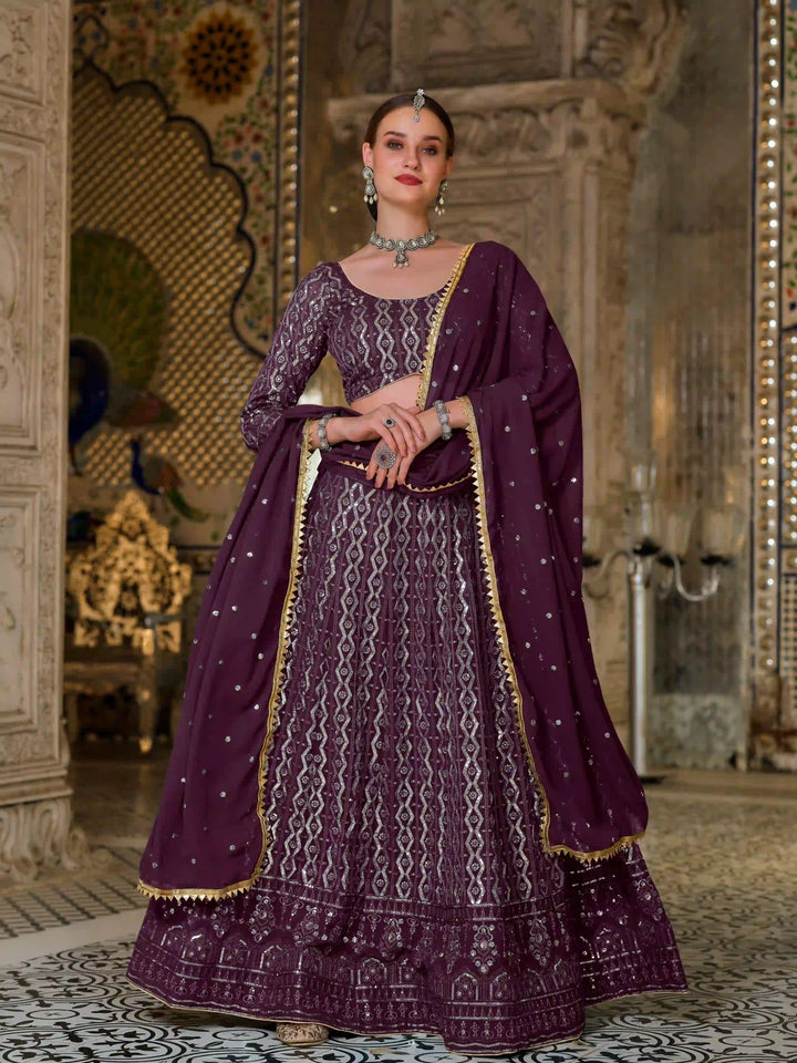 Beautiful Georgette Lehenga Choli | Heavy Sequins Embroidery Work