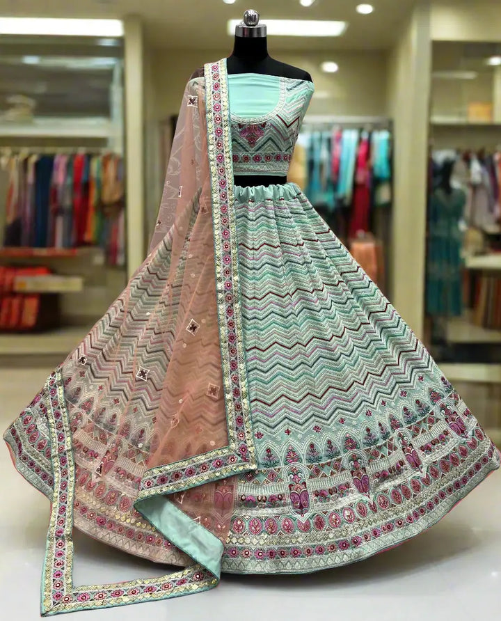 Breathtaking Georgette Lehenga with Dupatta | Elegance Redefined for Brides