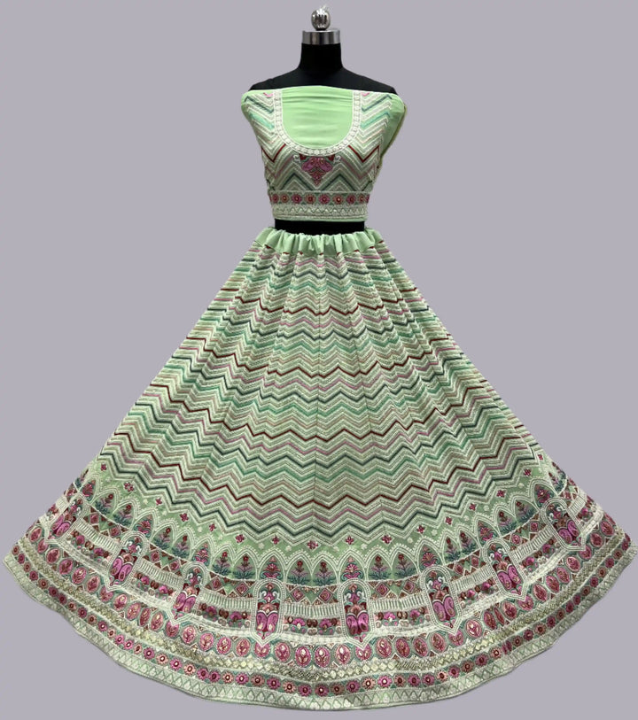 Breathtaking Georgette Lehenga with Dupatta | Elegance Redefined for Brides