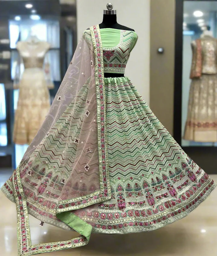 Breathtaking Georgette Lehenga with Dupatta | Elegance Redefined for Brides