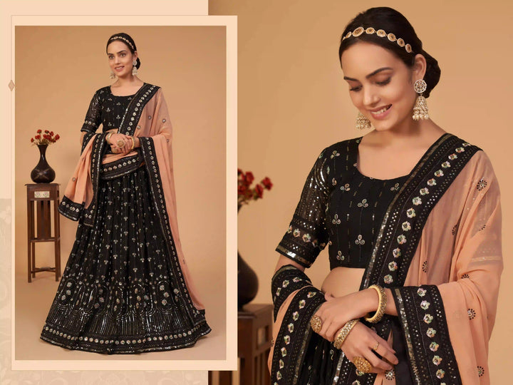 Exquisite Georgette Lehenga with Dupatta | A Stylish and Sophisticated Choice