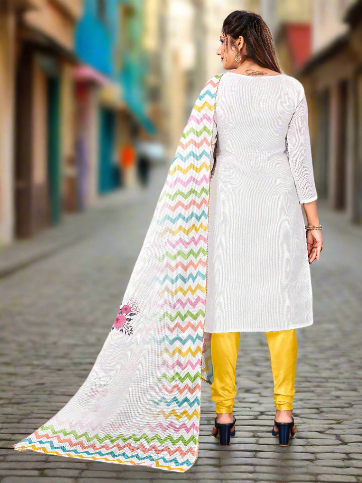 Kota-Checks Salwar Kameez | Digital Printed Three-Quarter Sleeve for Weddings