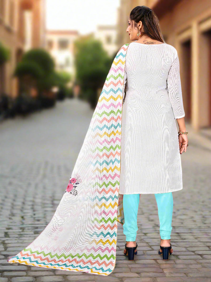 Kota-Checks Salwar Kameez | Digital Printed Three-Quarter Sleeve for Weddings