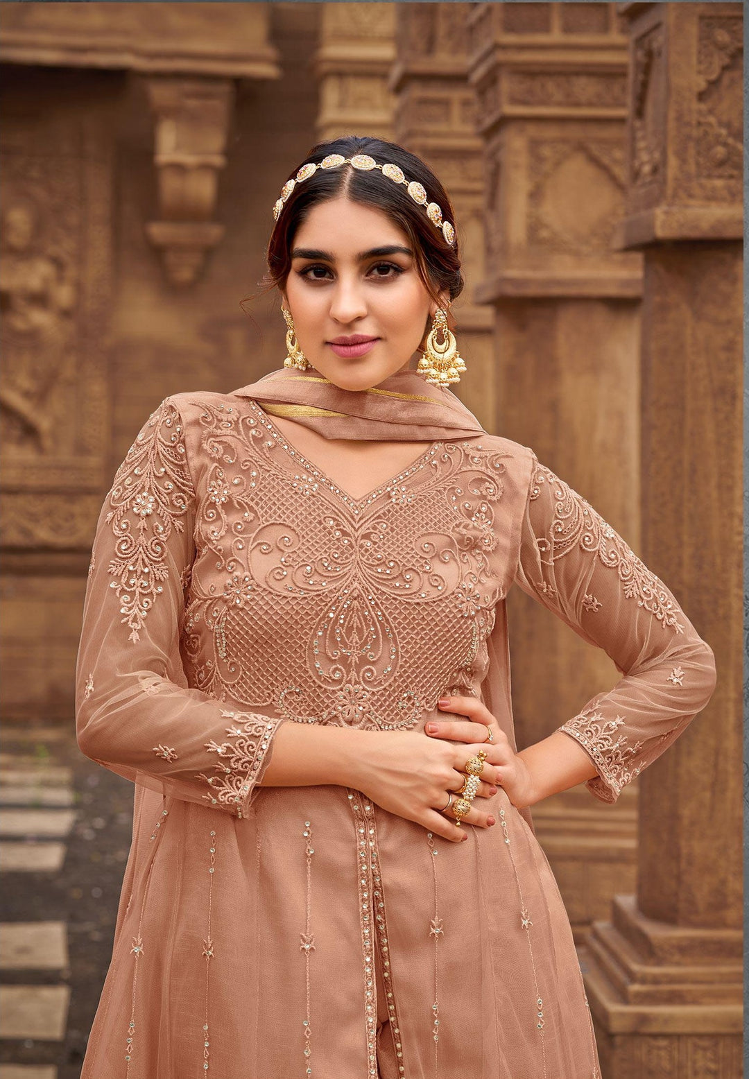 Designer Anarkali Set | Heavy Embroidery & Diamond Work for Weddings