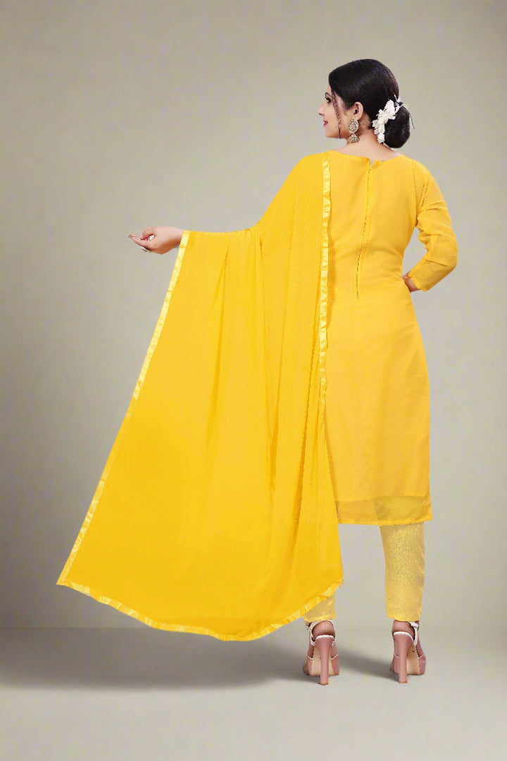Elegant Georgette Suit for Women | Santoon Bottom & Designer Embroidery