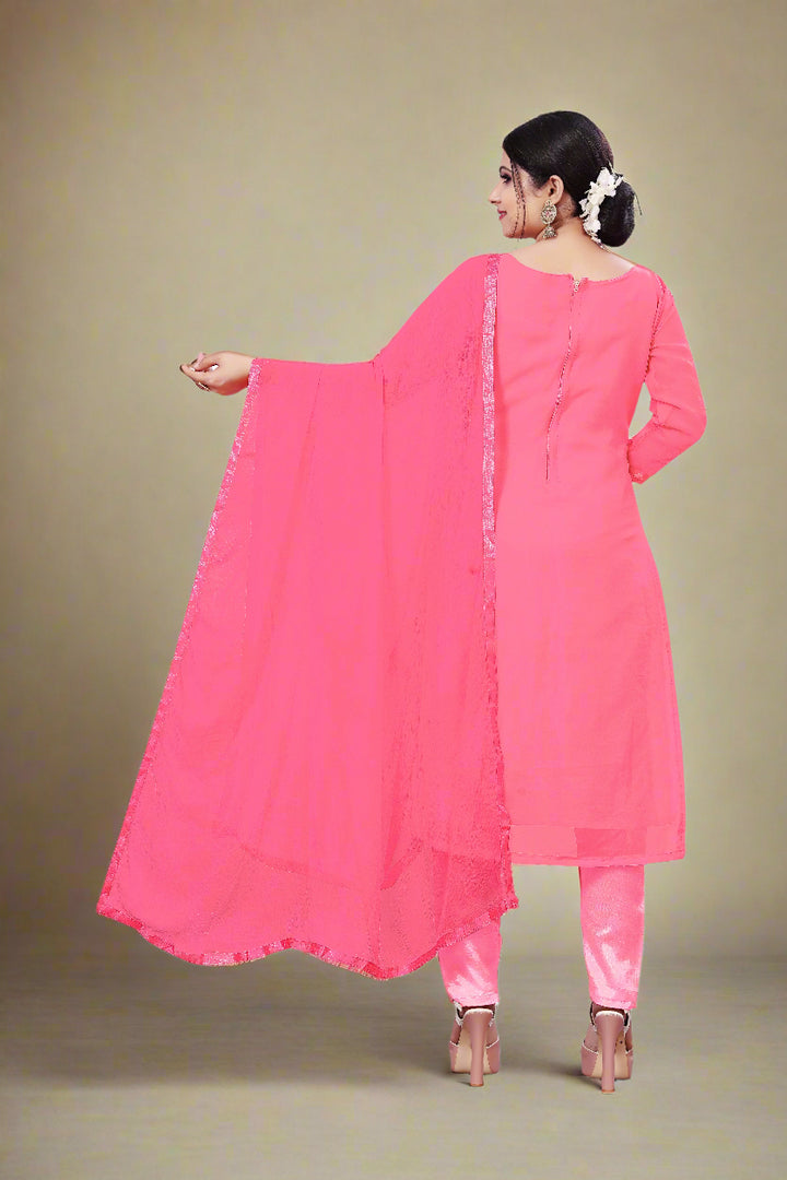 Elegant Georgette Suit for Women | Santoon Bottom & Designer Embroidery