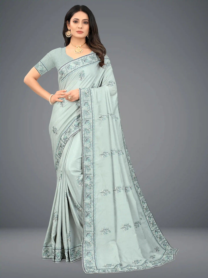 Dola-Silk Saree | Heavy Embroidery | Traditional Wedding & Party Wear | Ceremonial