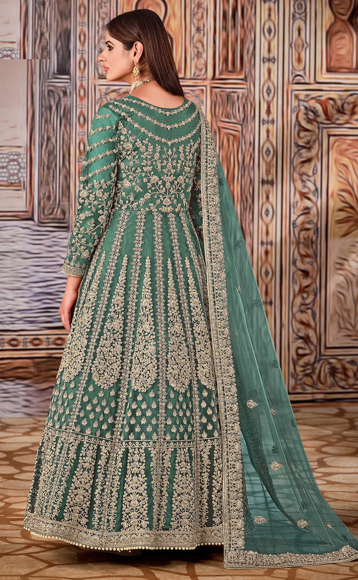 Butterfly Net Anarkali Suit with Heavy Sequins & Hand Work