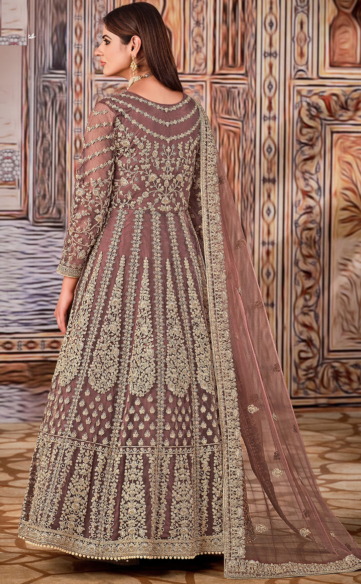 Butterfly Net Anarkali Suit with Heavy Sequins & Hand Work